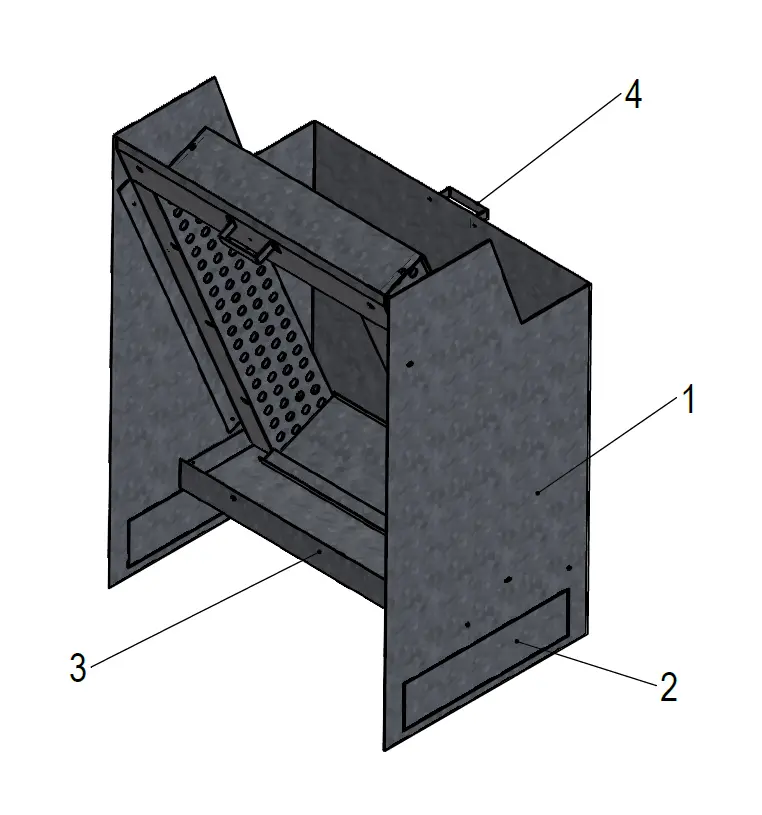 Coil chassis, numbered feature callouts