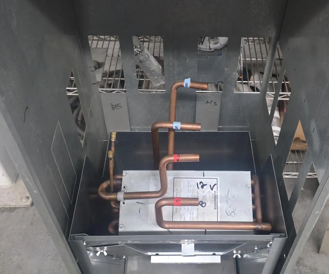 Prototype chassis, installed coil detail